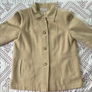 Elegant Women's Tan Pea Coat